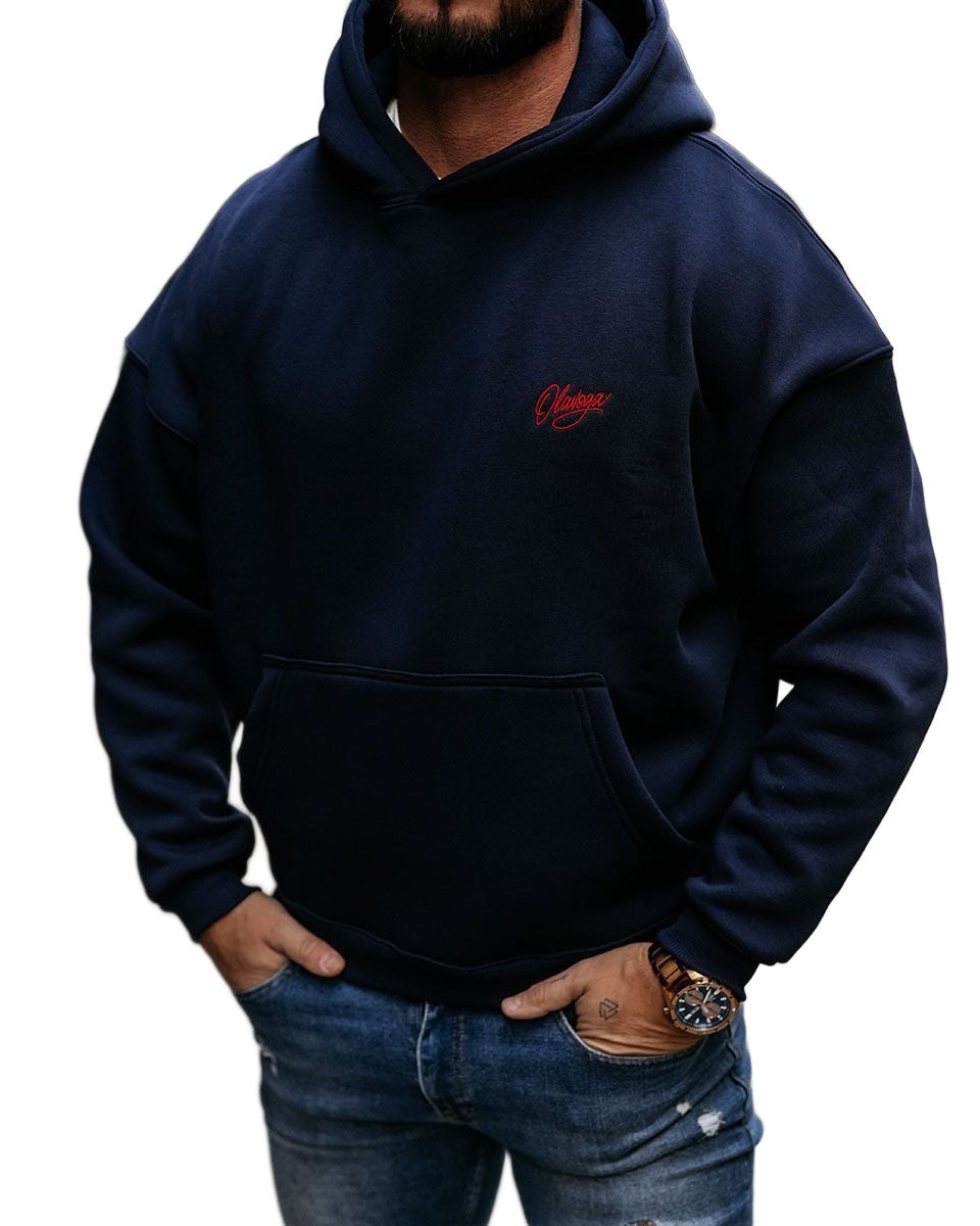 Bluza męska OLAVOGA UNIT 2025 navy blue M NIEBIESKA GRANATOWA KAPTUR