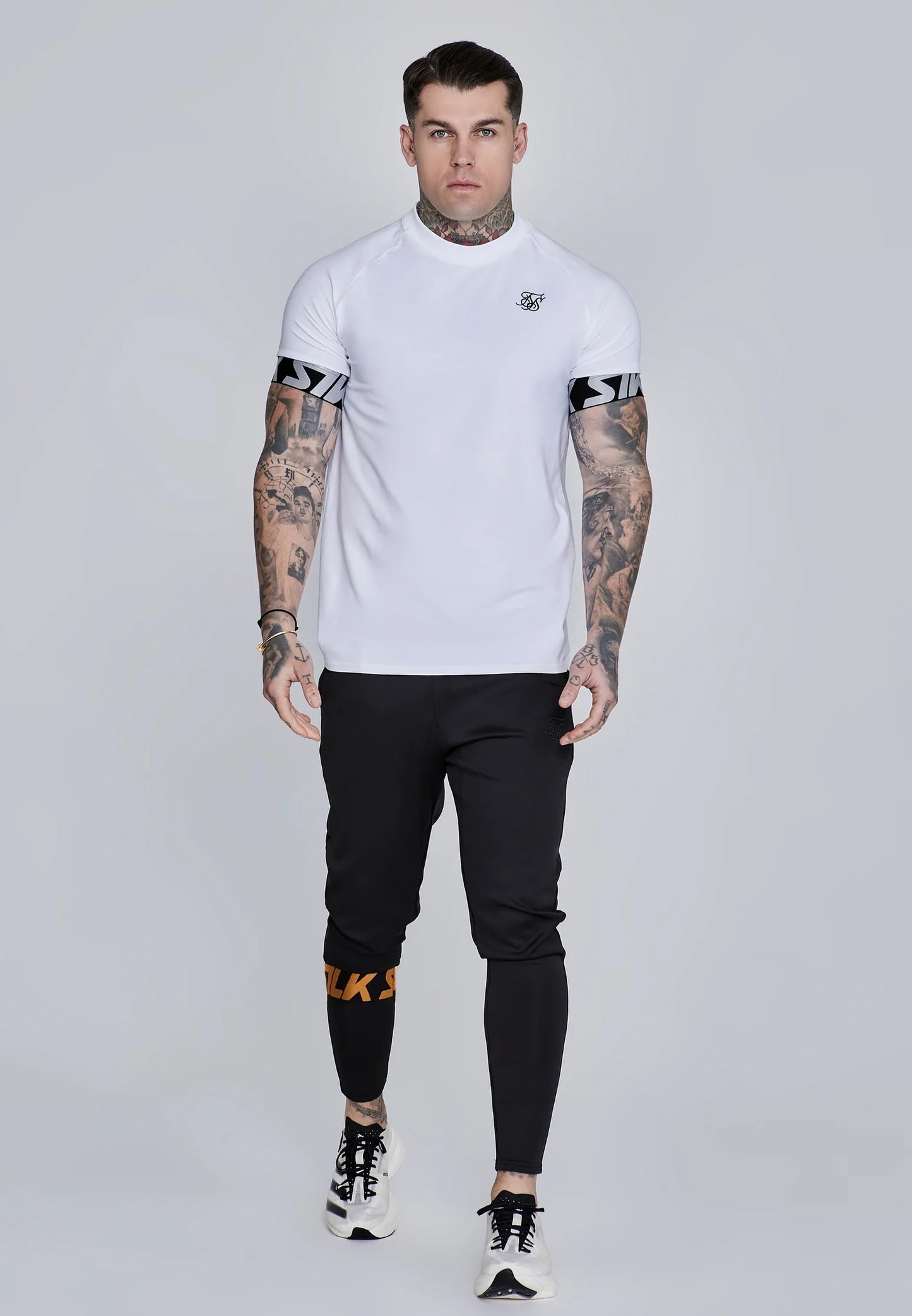 SIKSILK Spodnie męskie dresowe czarne Dynamic Joggers SS-28920 rozmiar XL