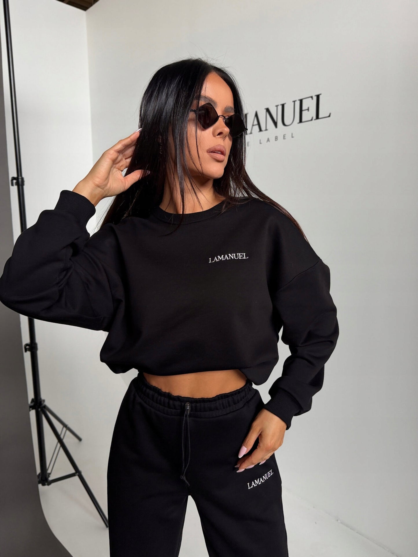 LA MANUEL DRES KOMPLET WOMAN CZARNY M/L LAMANUEL BLUZA SPODNIE