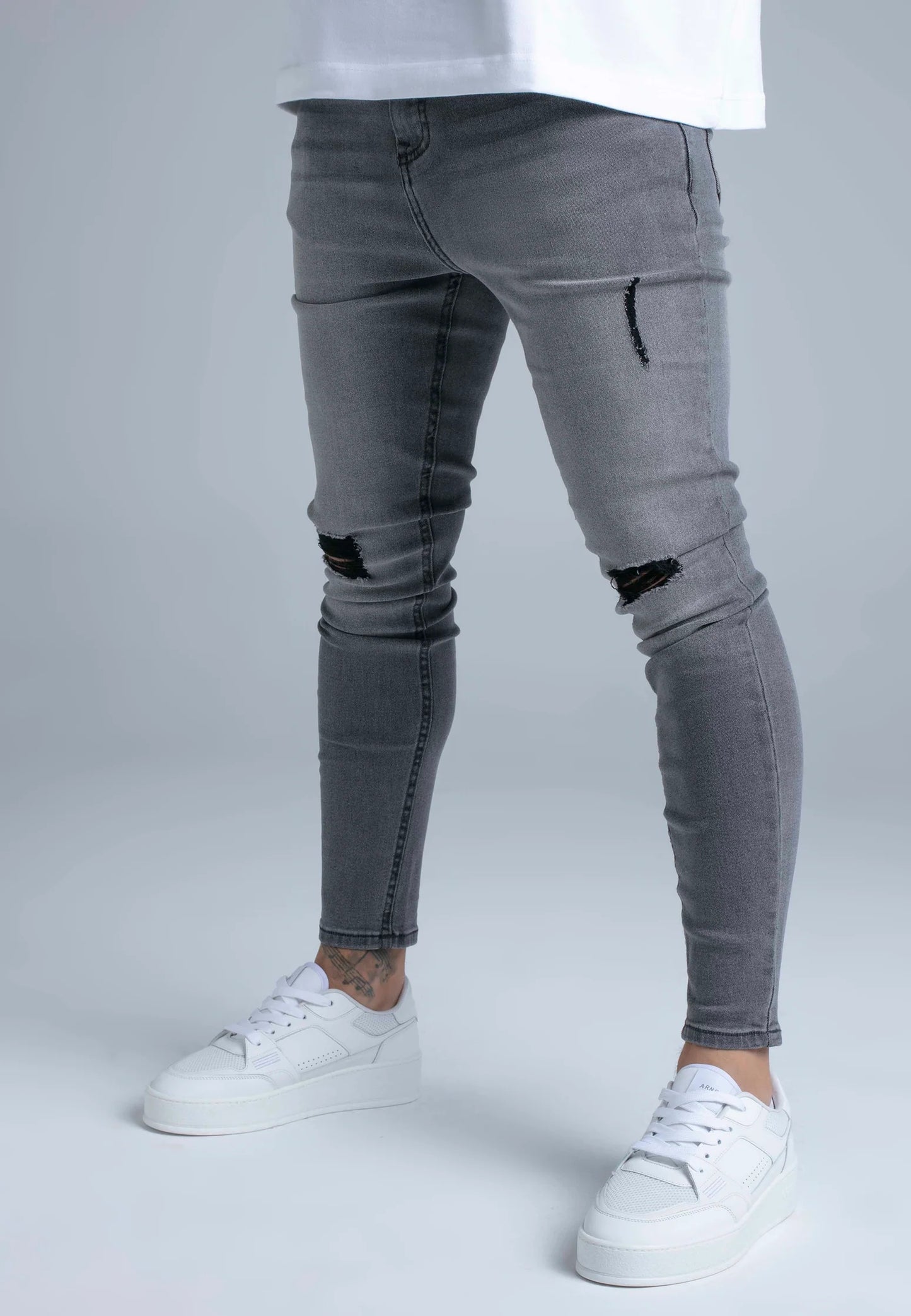 SIKSILK Spodnie Jeansy męskie czarne Skinny Jeans SS-28644 rozmiar 36 XL