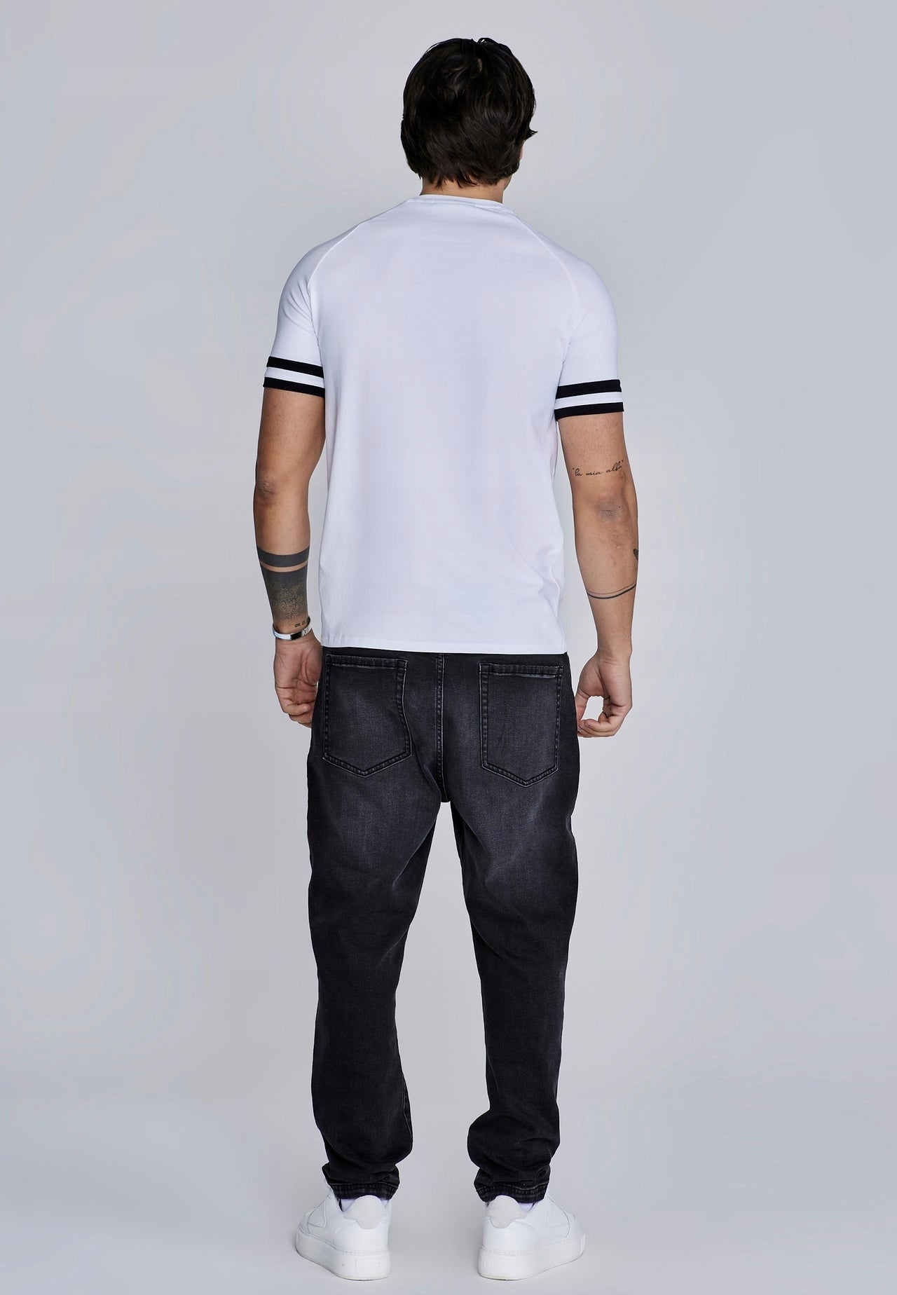SIKSILK T-shirt męski biały SS-28047 Tournament T-shirt rozmiar S