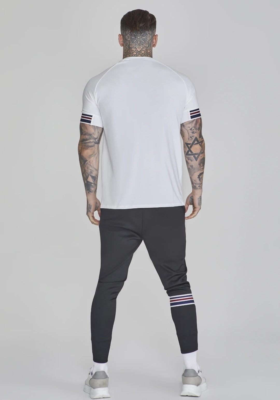 SIKSILK T-shirt męski biały SS-26608 koszulka Tech T-shirt rozmiar XL