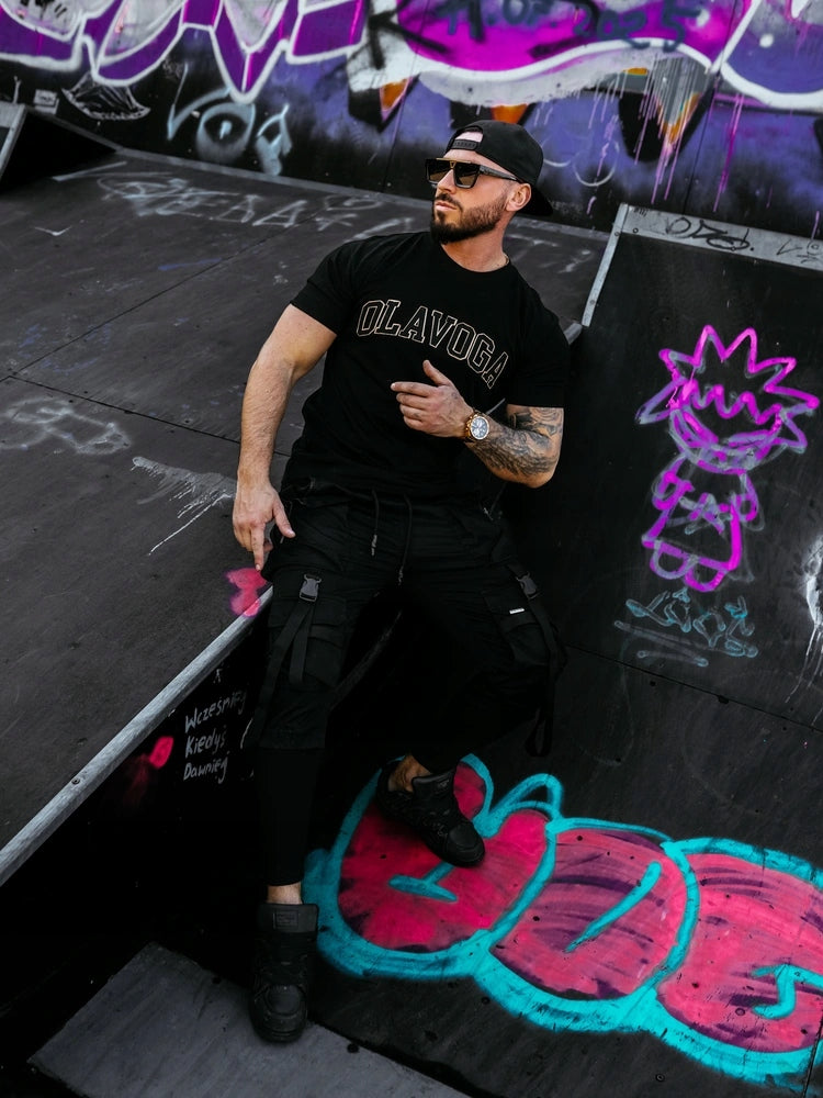 O LA VOGA BLUZKA T-SHIRT MĘSKI OLAVOGA ROQA CZARNY L