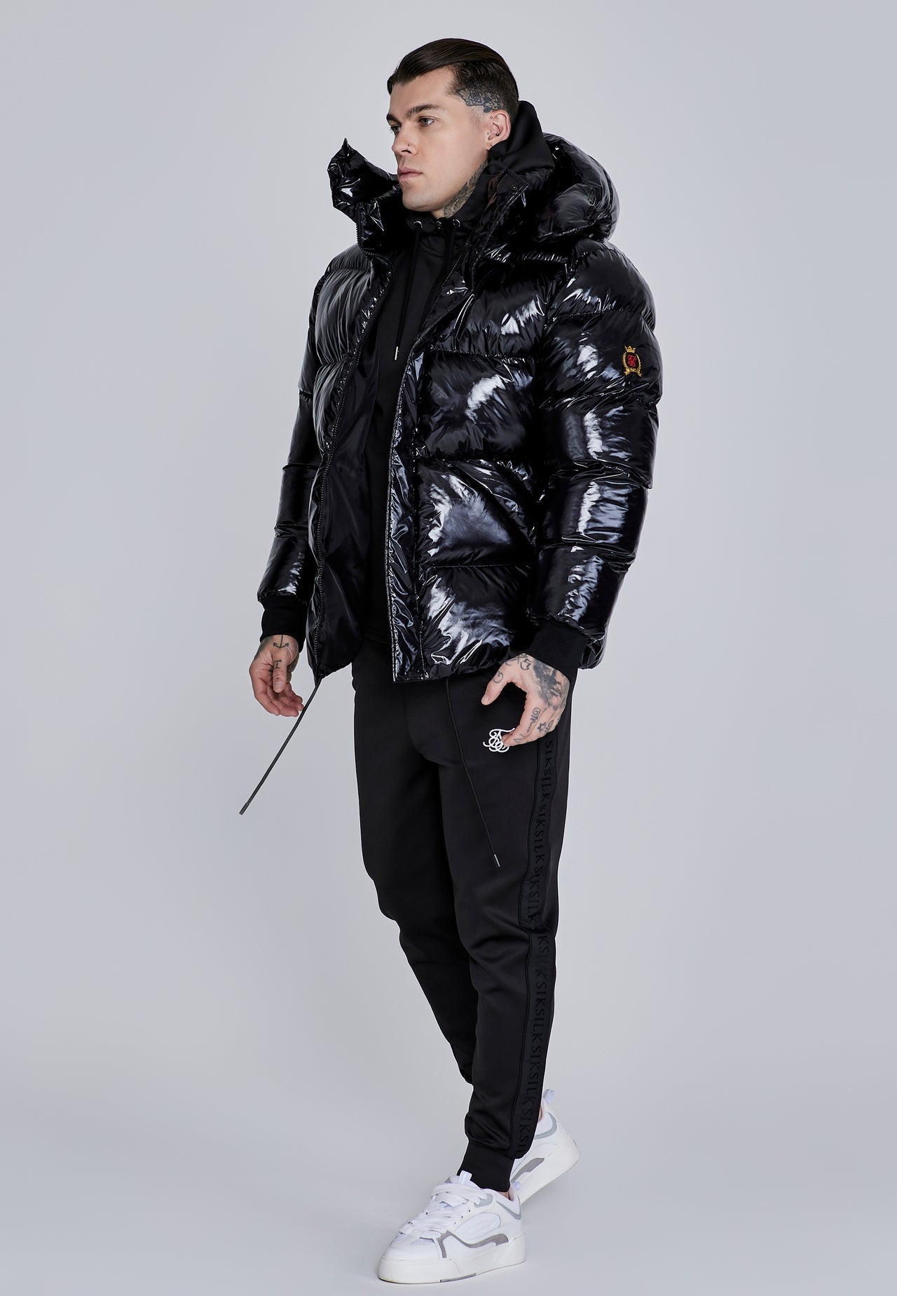 SIKSILK Kurtka męska SikSilk High Shine Puffer Jacket SS-28238 rozmiar L