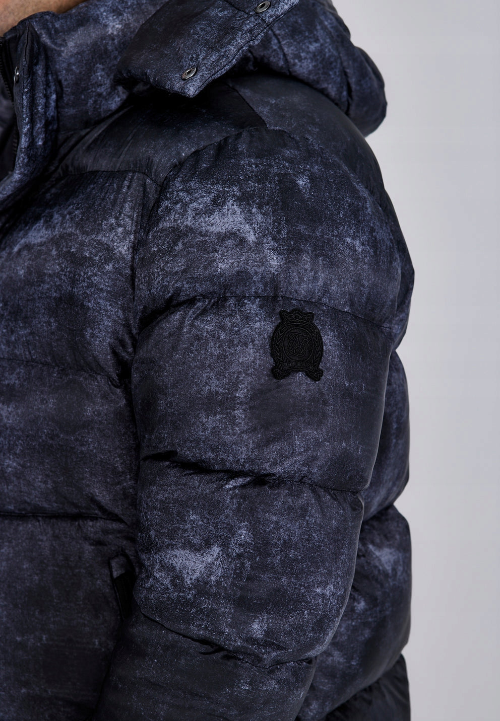 SIKSILK Kurtka zimowa męska szara SikSilk Puffer Jacket SS-27471 rozmiar XL