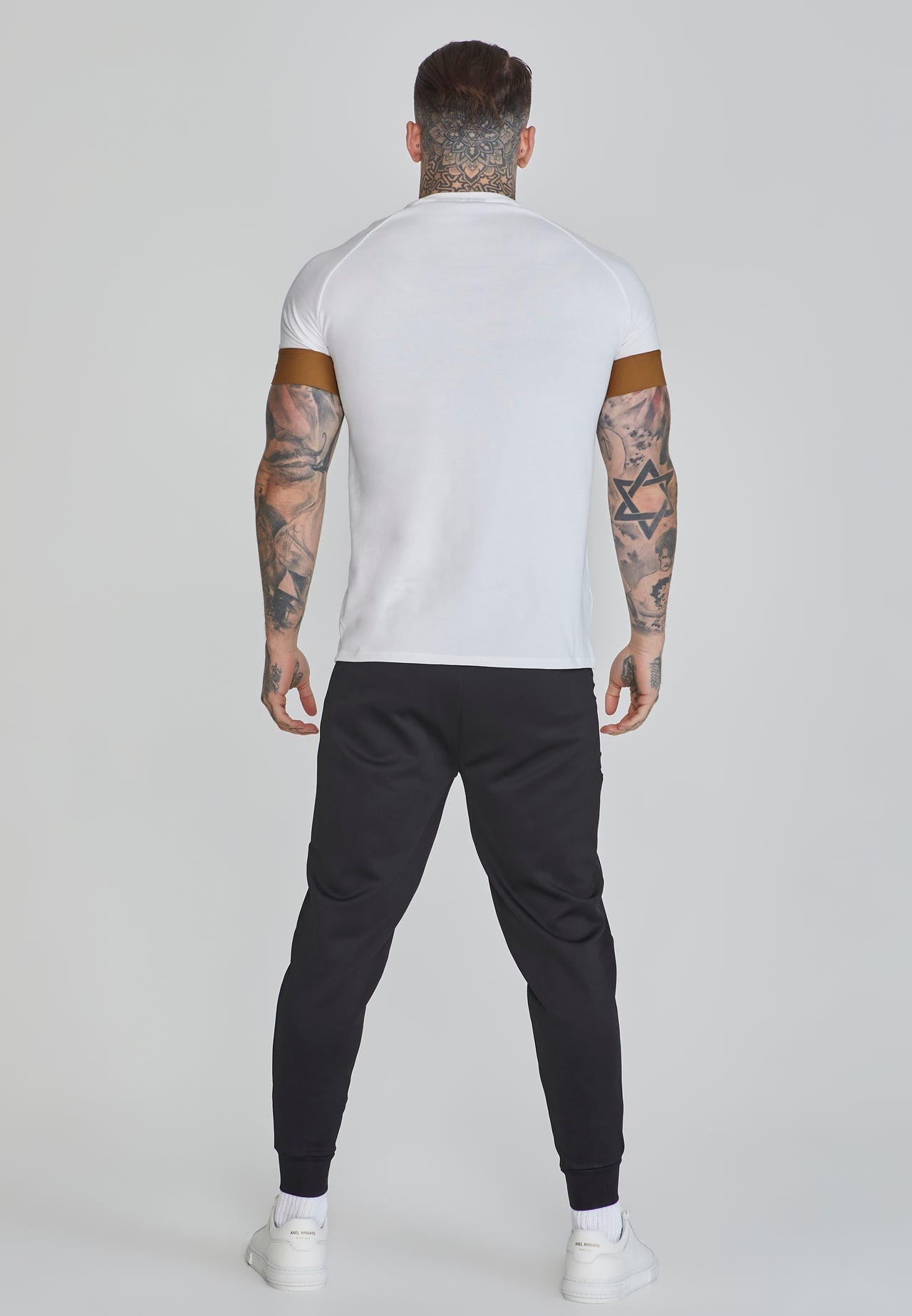 SIKSILK T-shirt męski biały SS-26572 koszulka Tech T-shirt rozmiar XL