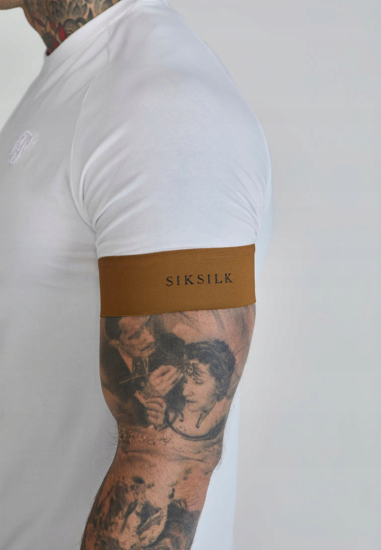 SIKSILK T-shirt męski biały SS-26572 koszulka Tech T-shirt rozmiar XL