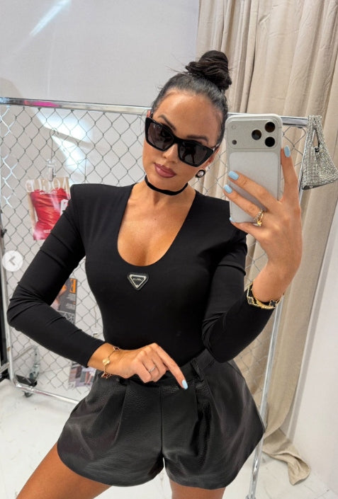 BODY LA MILLA Z PODUSZKAMI CZARNE LAMILLA ROZMIAR M