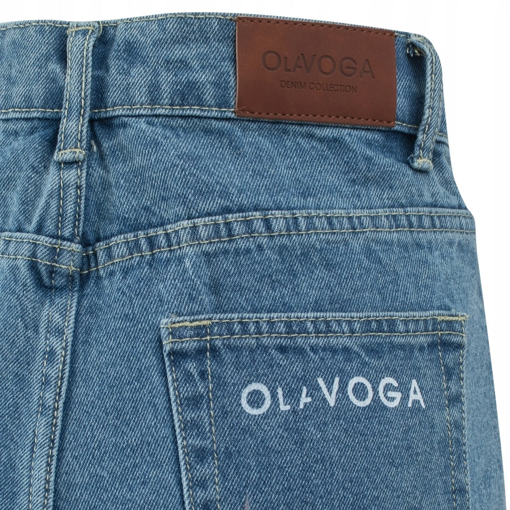 Spodnie damskie OLAVOGA REIRY 2026 niebieskie - ROZMIAR M JEANS