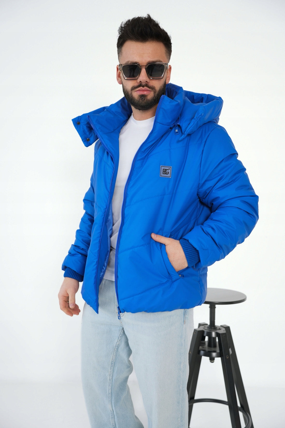 BRANDENBURG COUTURE Kurtka męska zimowa BG Winter niebieska chaber rozm. XL