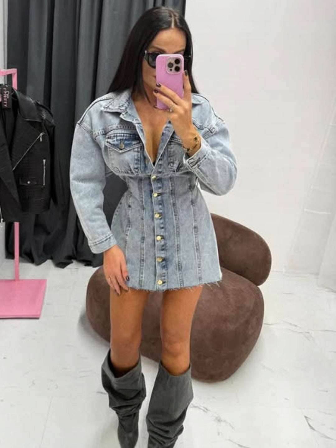 SUKIENKA JEANSOWA LA MILLA JEANS NIEBIESKA ROZMIAR M LAMILLA