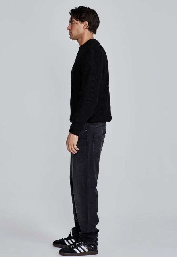 SIKSILK sweter męski czarny Knitted Sweater SS-27081 rozmiar XL