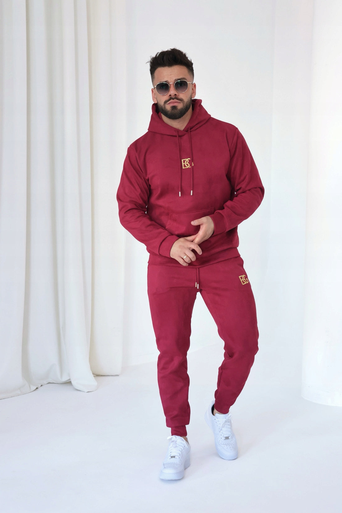 Brandenburg Dres męski BG Oxy | komplet dresowy bordo S