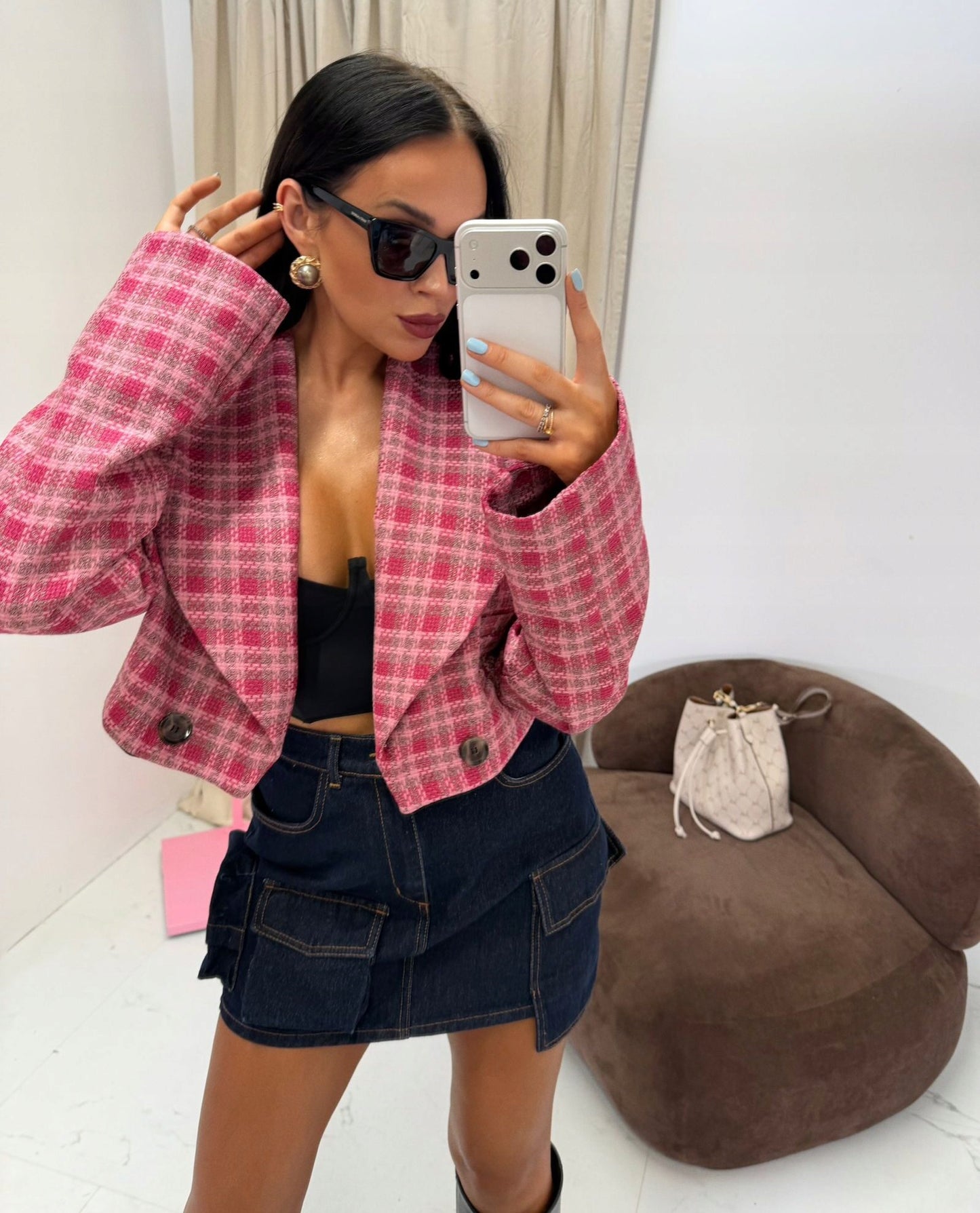 Spódnica La Milla z kieszeniami ciemny jeans ROZMIAR LAMILLA