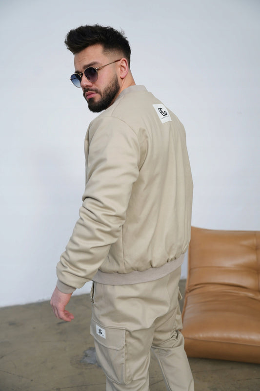 Brandenburg Couture KURTKA MĘSKA beżowa BG REPEAT | BEŻ rozmiar M
