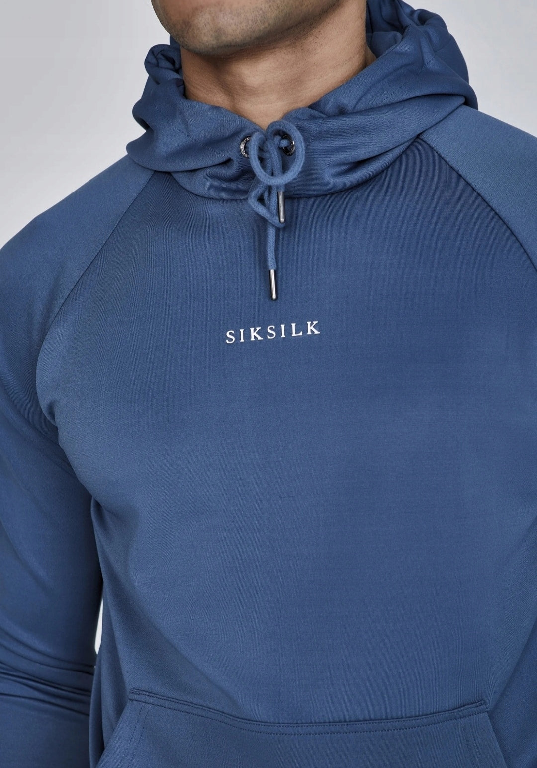 SIKSILK bluza z kapturem męska niebieska SS-26993 rozmiar S