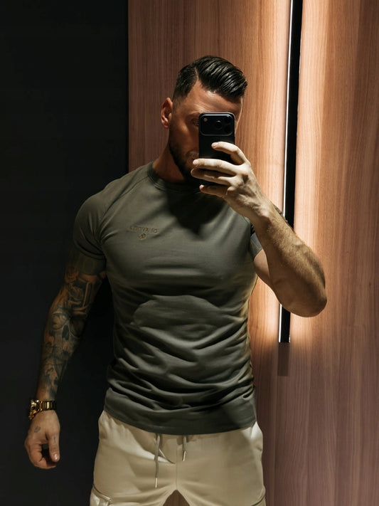 OLAVOGA T-SHIRT MĘSKI SKYJUE O LA VOGA KHAKI rozmiar S