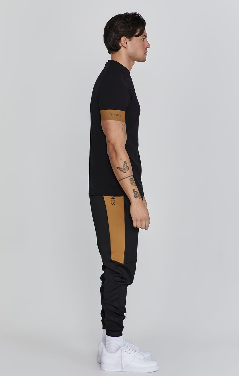 SIKSILK T-Shirt męski czarny SS-26568 rozmiar L