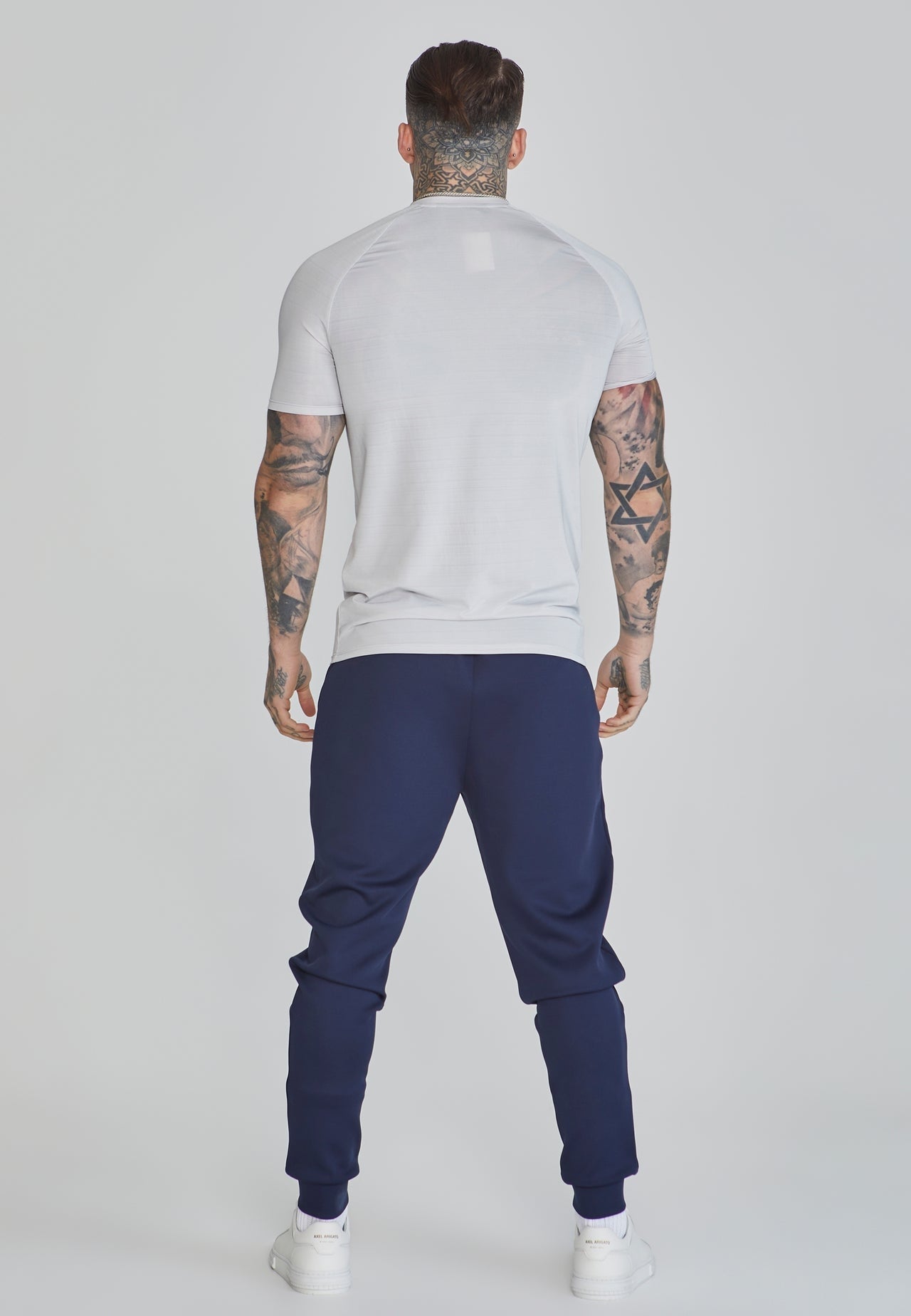 SIKSILK Spodnie męskie dresowe niebieskie granatowe SS-26902 rozmiar S