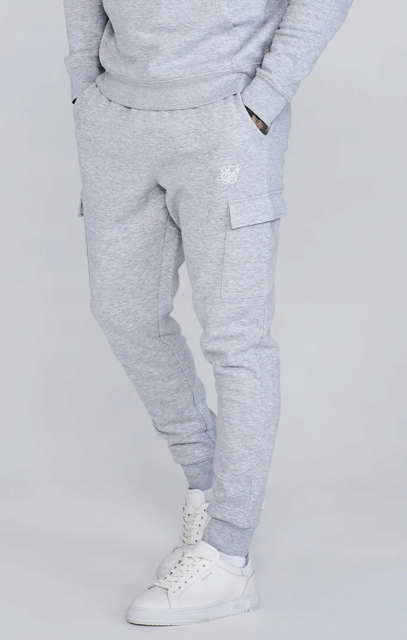SIKSILK Spodnie dresowe męskie Essential Cargo Joggers SS-26939 rozmiar XXL