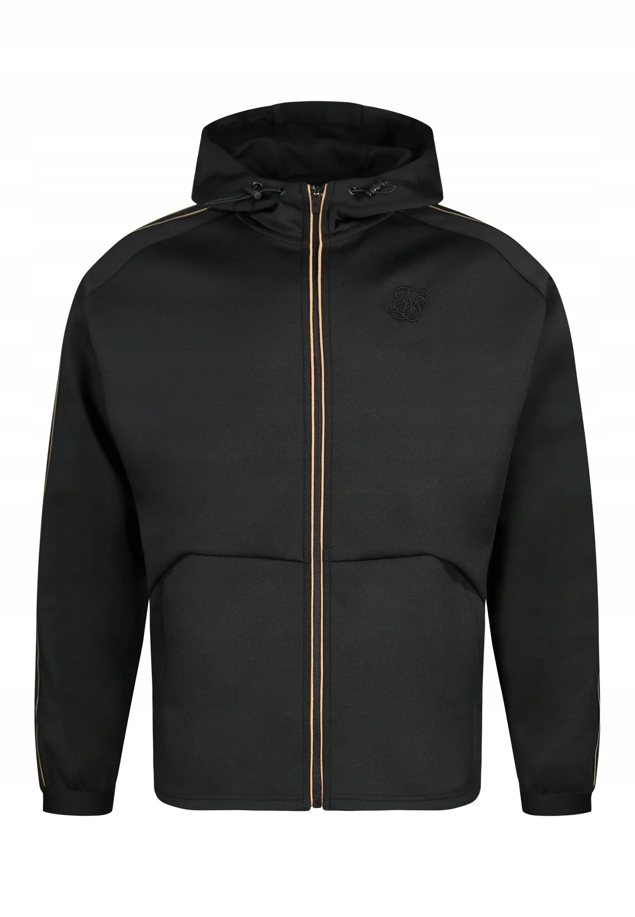 SIKSILK Bluza Męska Czarna Rozpinana SS-28221 Full Zip Hoodie Premium L