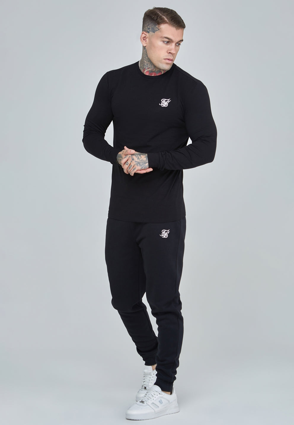 SIKSILK Bluzka z długim rękawem Long Sleeve T-Shirt SS-28461 czarna L