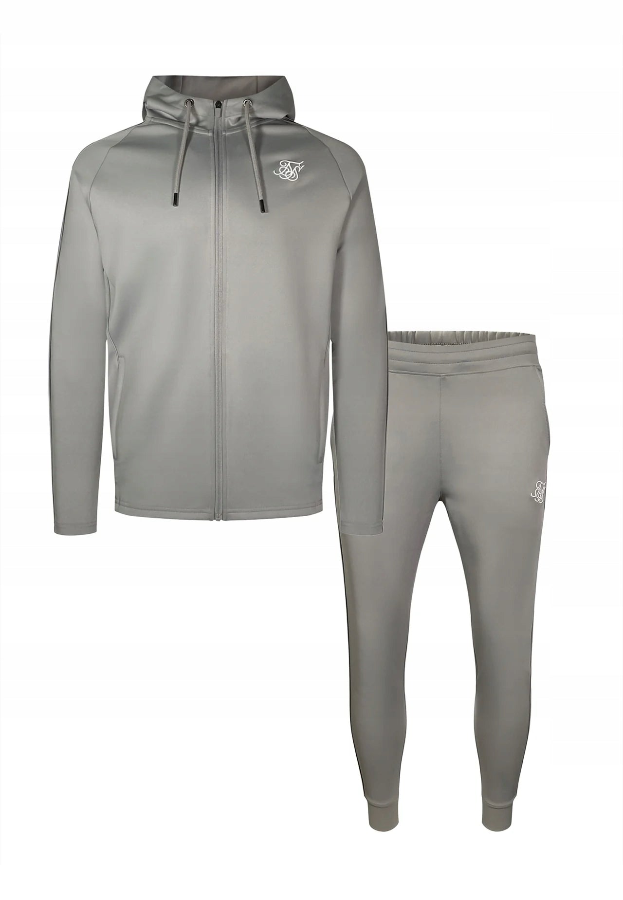 SIKSILK dresy męskie Hoodie and Joggers Set SS-28330 szare rozmiar XL