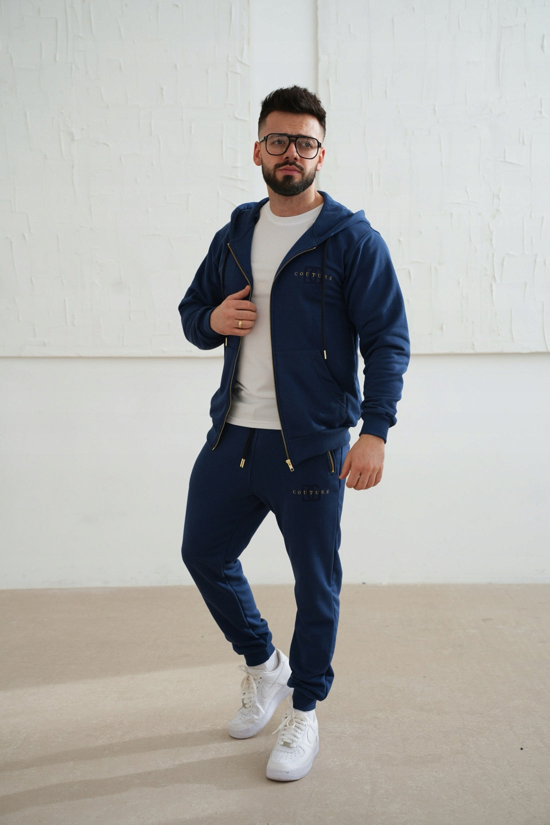 BRANDENBURG COUTURE BLUZA i SPODNIE MĘSKIE BG FAR | GRANAT dresy rozmiar S
