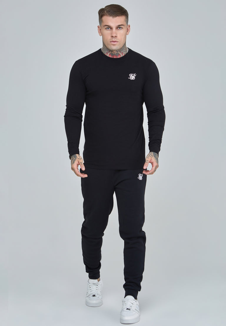 SIKSILK Bluzka z długim rękawem Long Sleeve T-Shirt SS-28461 czarna L