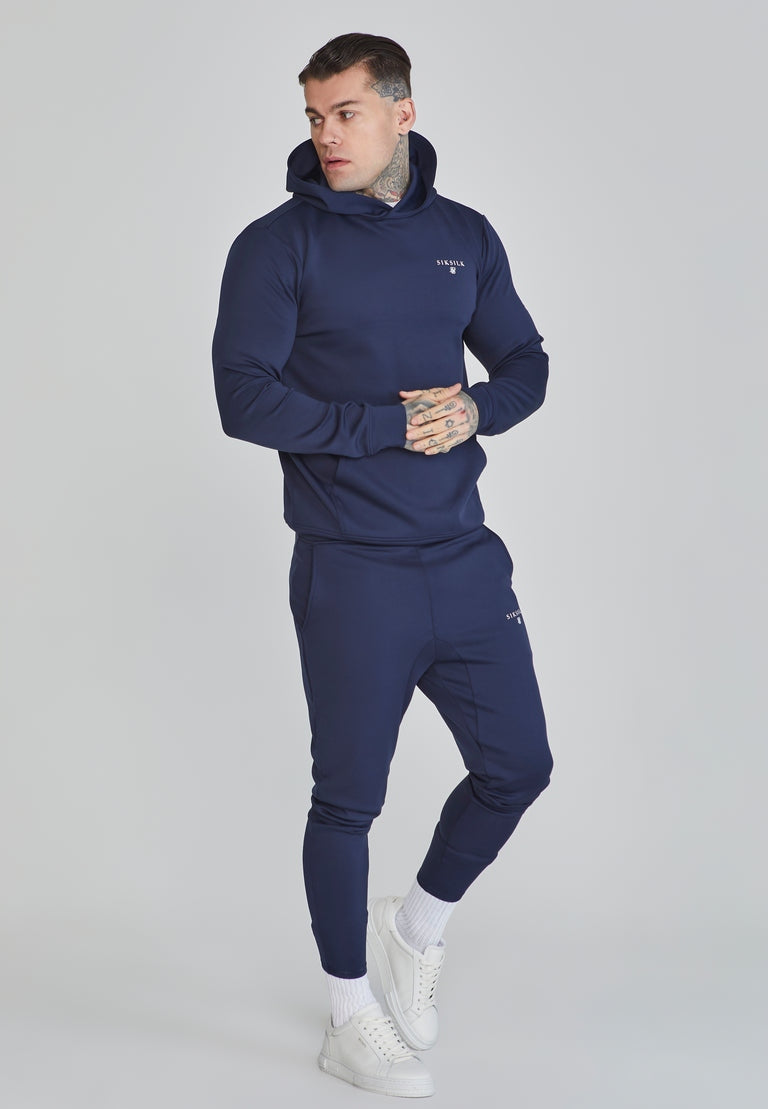 SIKSILK bluza dresowa niebieska SS-26416 Essentials Poly Hoodie S