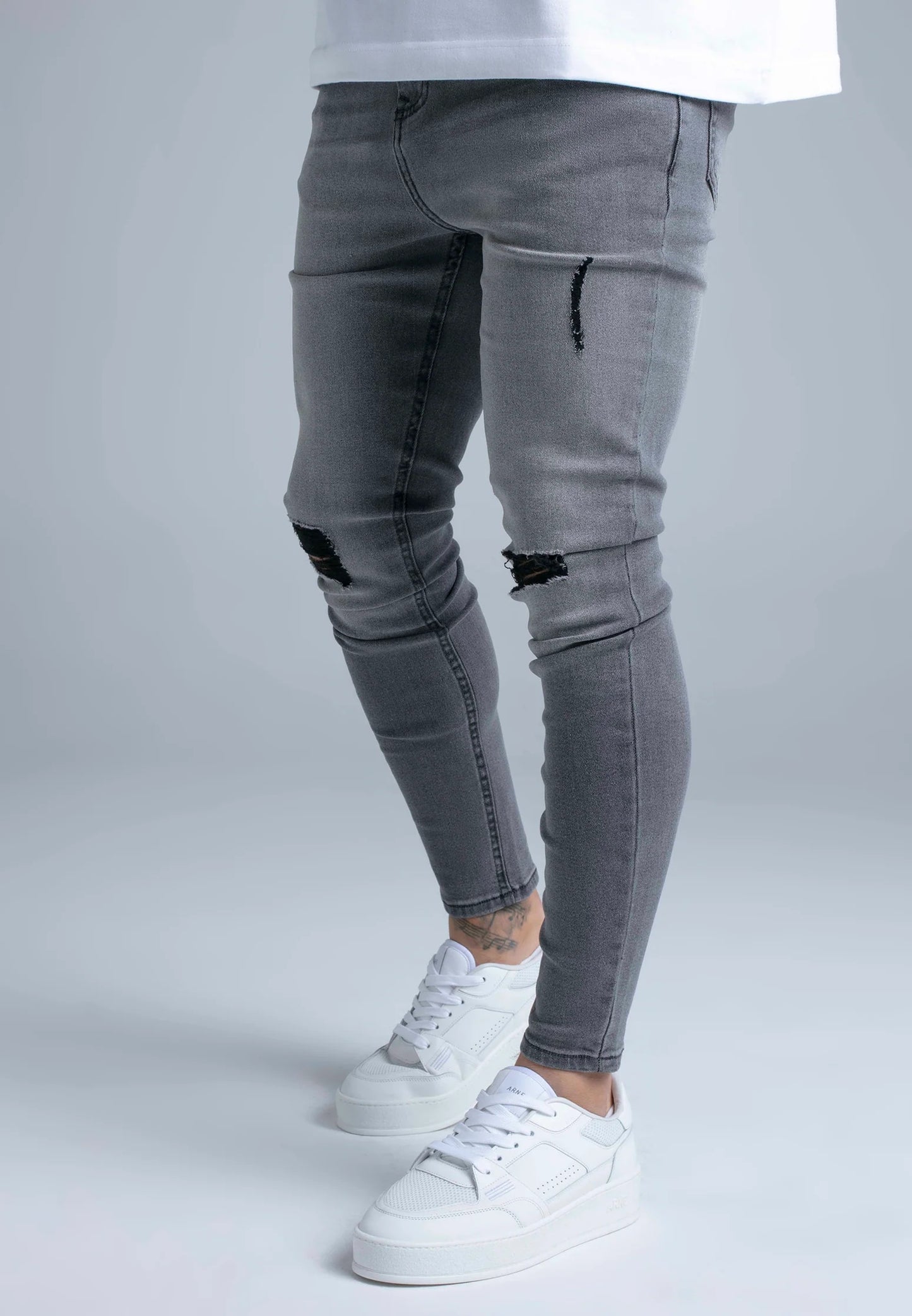 SIKSILK Spodnie Jeansy męskie czarne Skinny Jeans SS-28644 rozmiar 36 XL