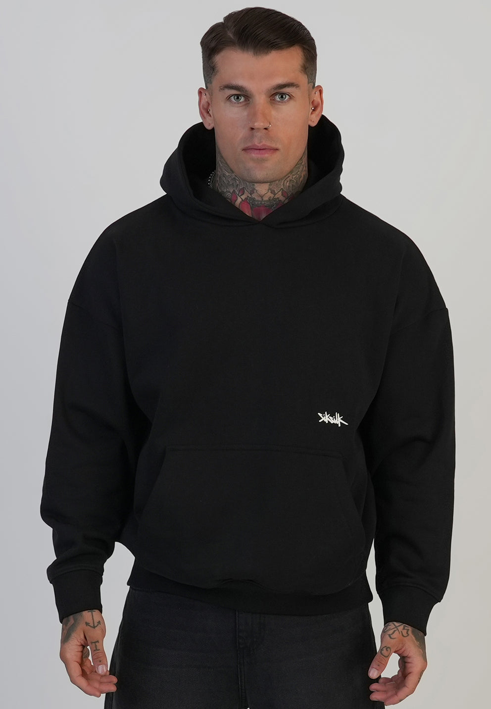 SIKSILK Graphic Hoodie SS-28757 Bluza z Kapturem Oversize czarna XL