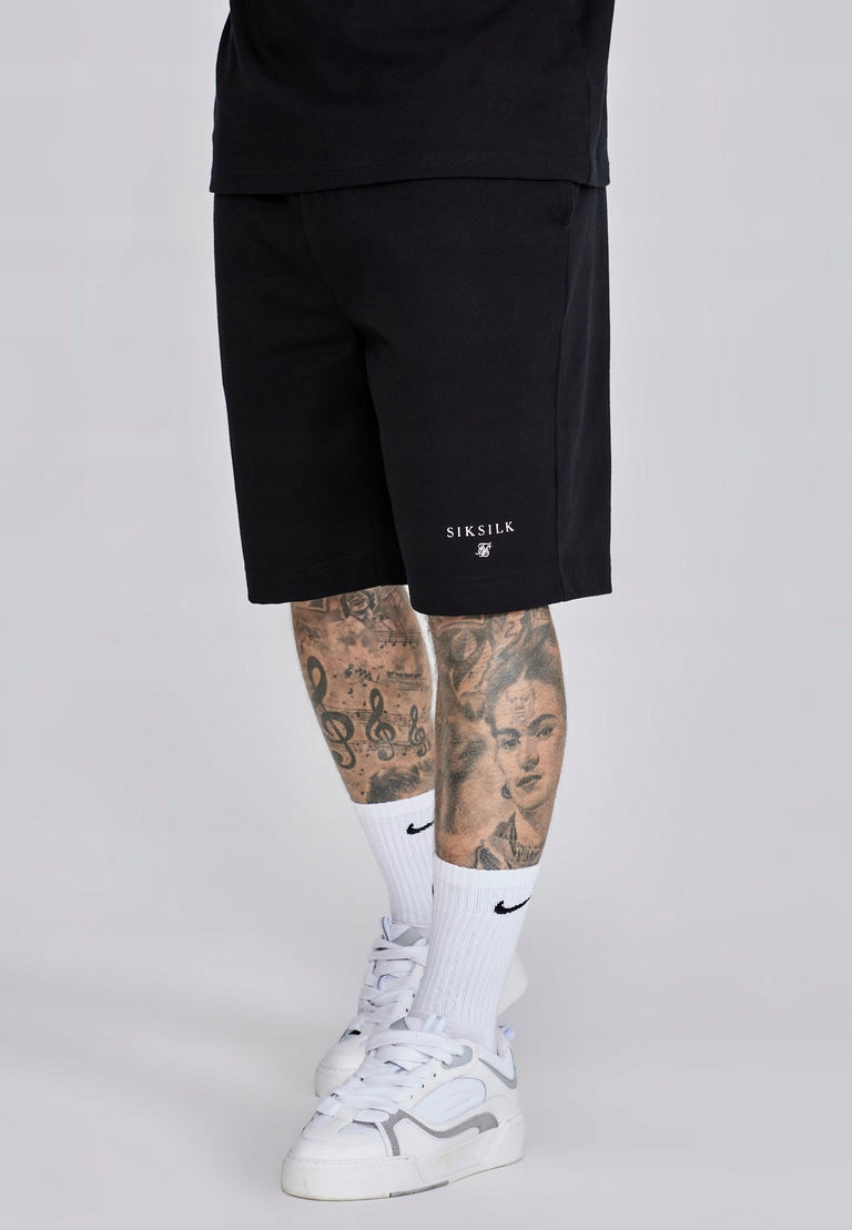 SIKSILK komplet męski t-shirt i szorty spodenki koszulka SS-27196 czarny XL