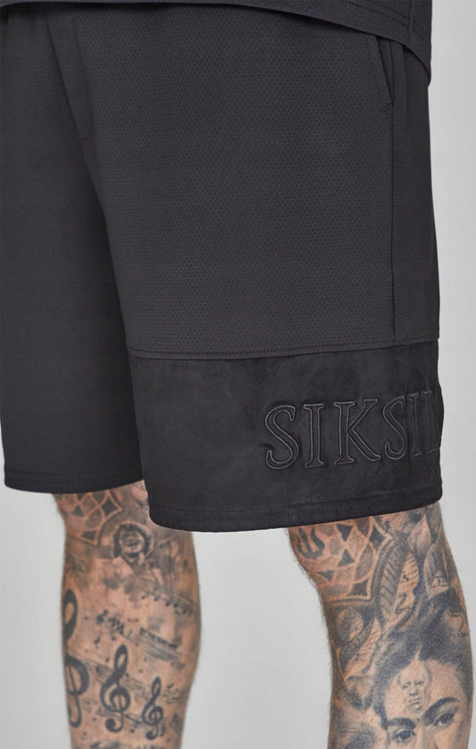 SIKSILK krótkie spodenki męskie czarne Dynamic Shorts SS-26058 rozmiar L