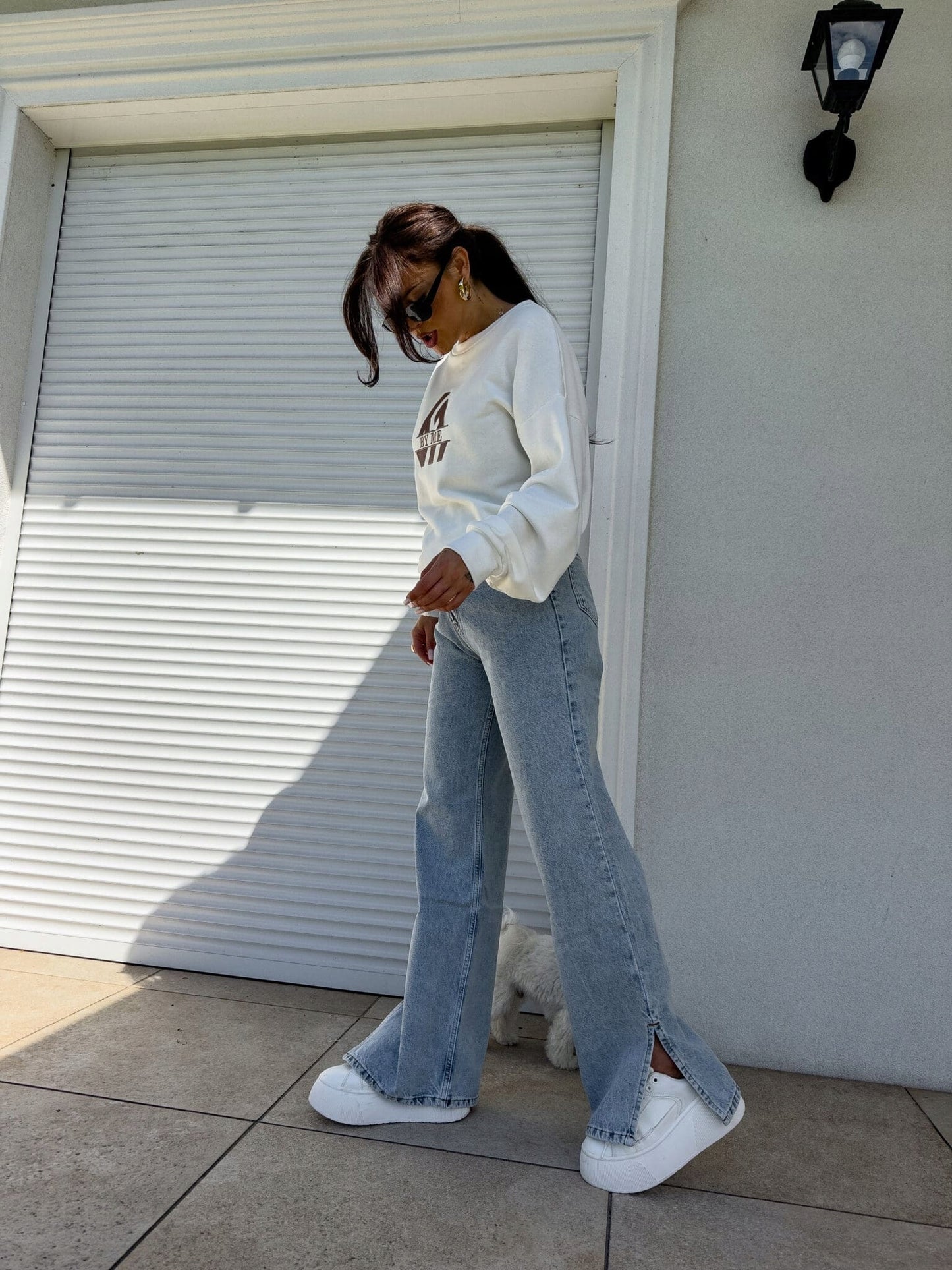 Spodnie Jeansy FLARED - dark jeans By Me rozmiar M