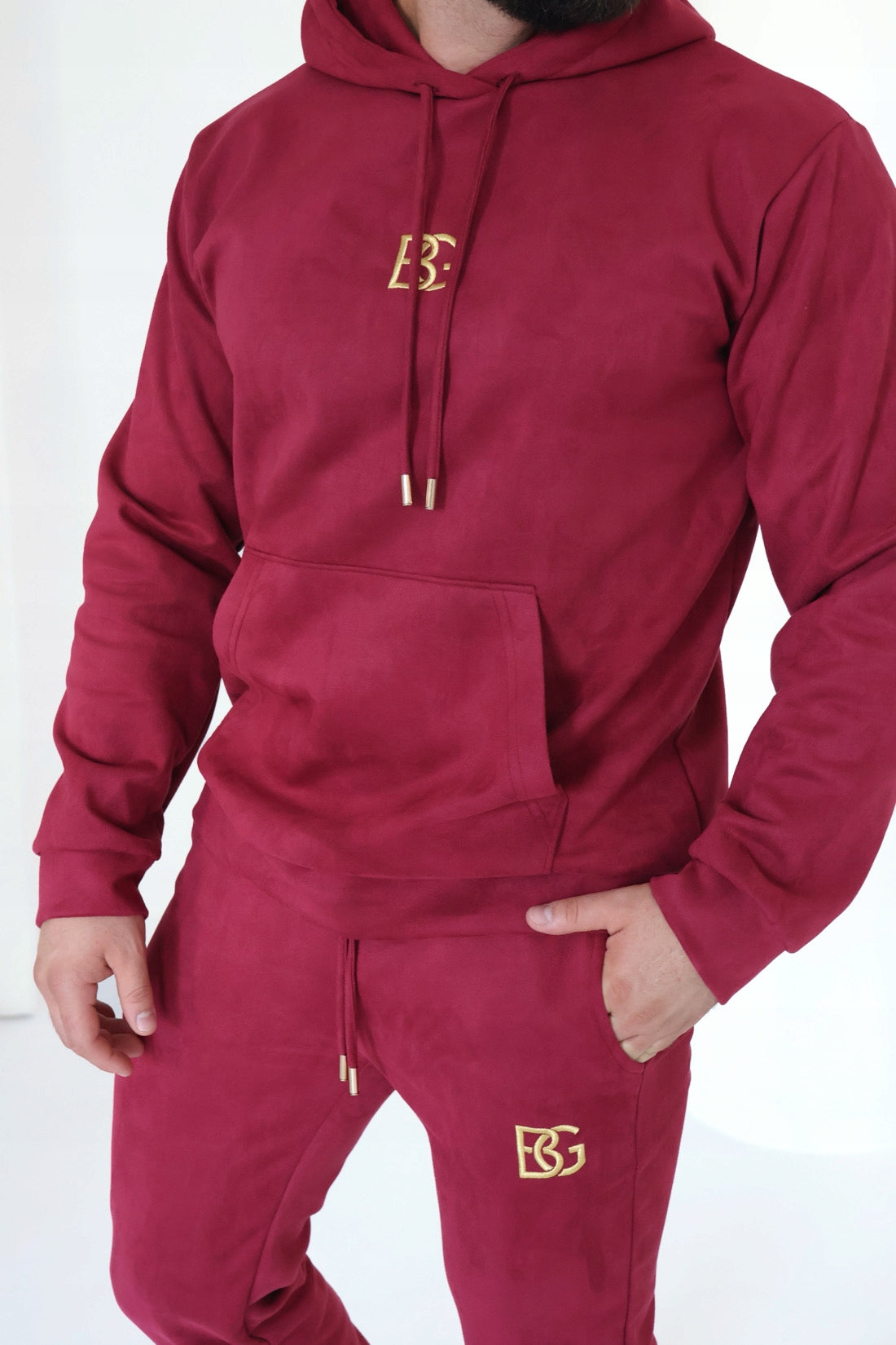 Brandenburg Dres męski BG Oxy | komplet dresowy bordo S