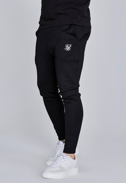 SIKSILK Spodnie czarne dresowe SS-28162 Essentials Poly Joggers rozmiar L