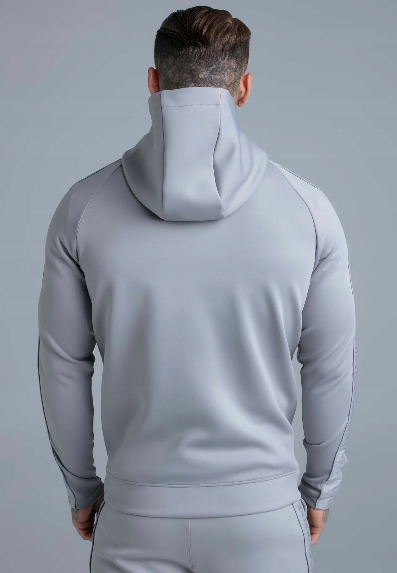 SIKSILK dresy męskie Hoodie and Joggers Set SS-28330 szare rozmiar XL