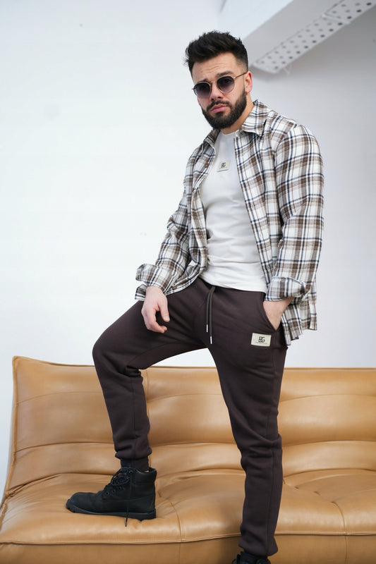 BRANDENBURG COUTURE KOSZULA MĘSKA BG PATTERN | KREM rozmiar M