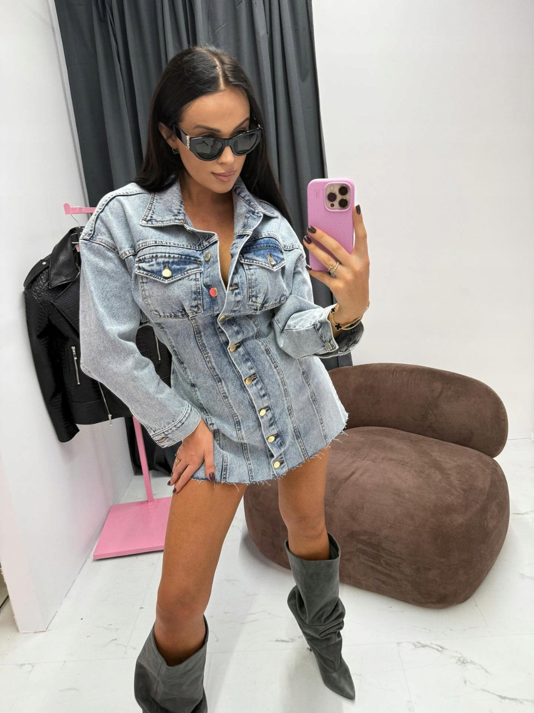SUKIENKA JEANSOWA LA MILLA JEANS NIEBIESKA ROZMIAR M LAMILLA
