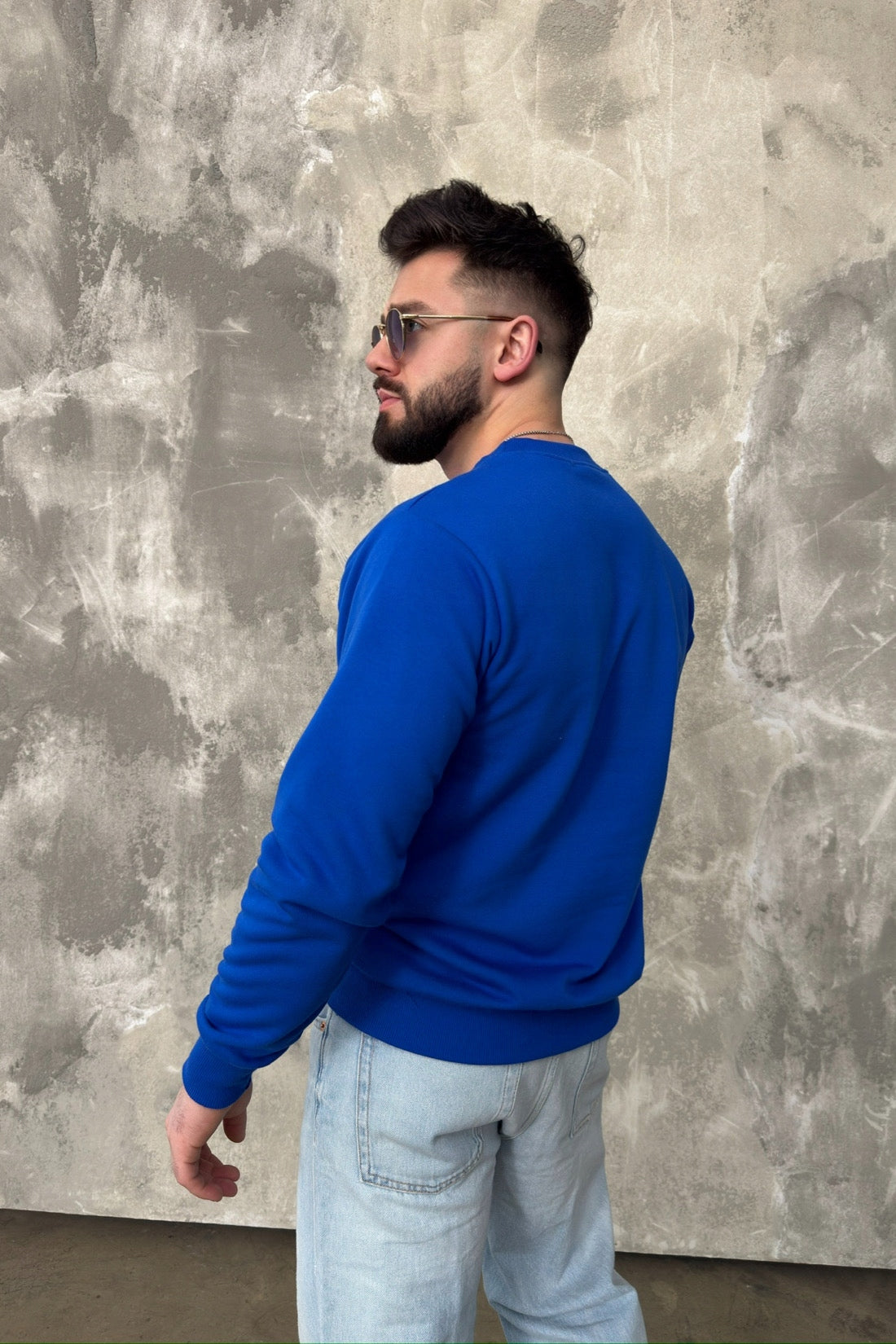 BRANDENBURG COUTURE BLUZA MĘSKA bawełna BG EARLY NIEBIESKA CHABER rozmiar M