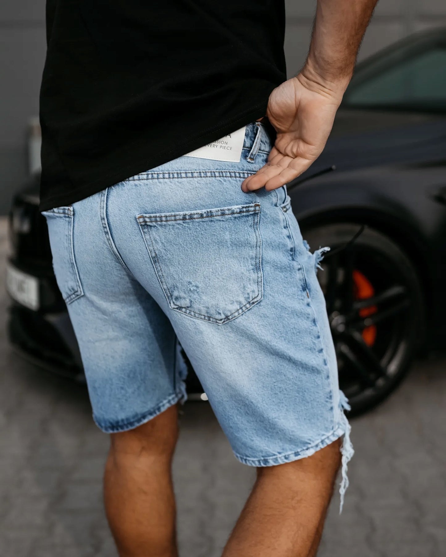 Spodenki męski jeansowe OLAVOGA Men CANYON niebieskie jeans L