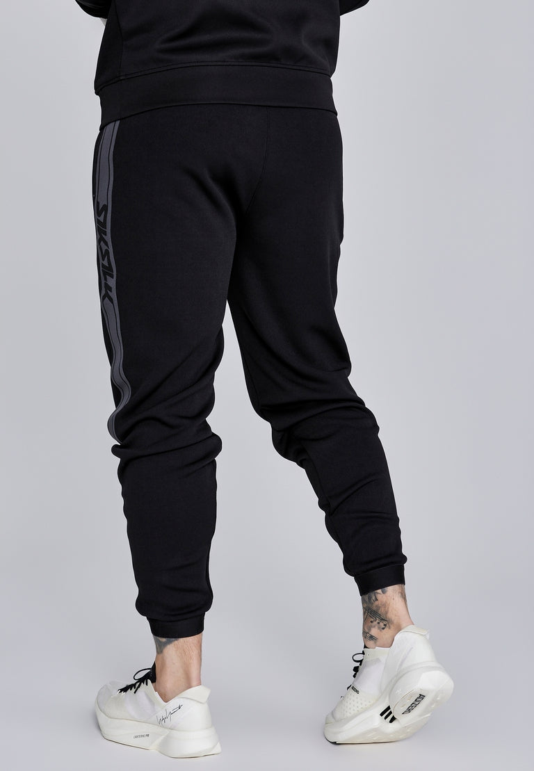 SIKSILK Spodnie ocieplane czarne Muscle Fit Jogger SS-27842 rozmiar XL
