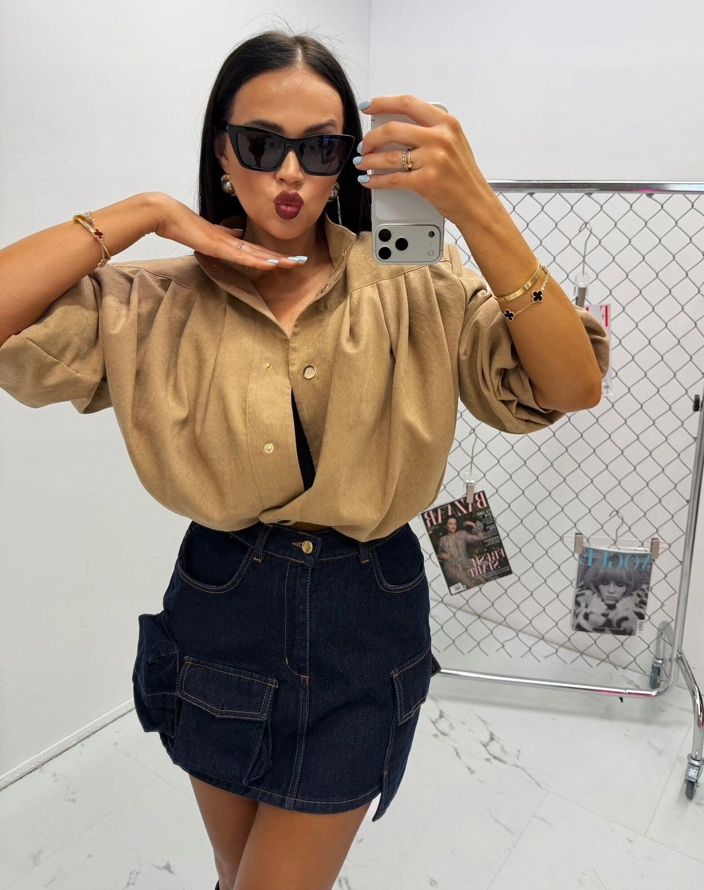 Spódnica La Milla z kieszeniami ciemny jeans ROZMIAR LAMILLA