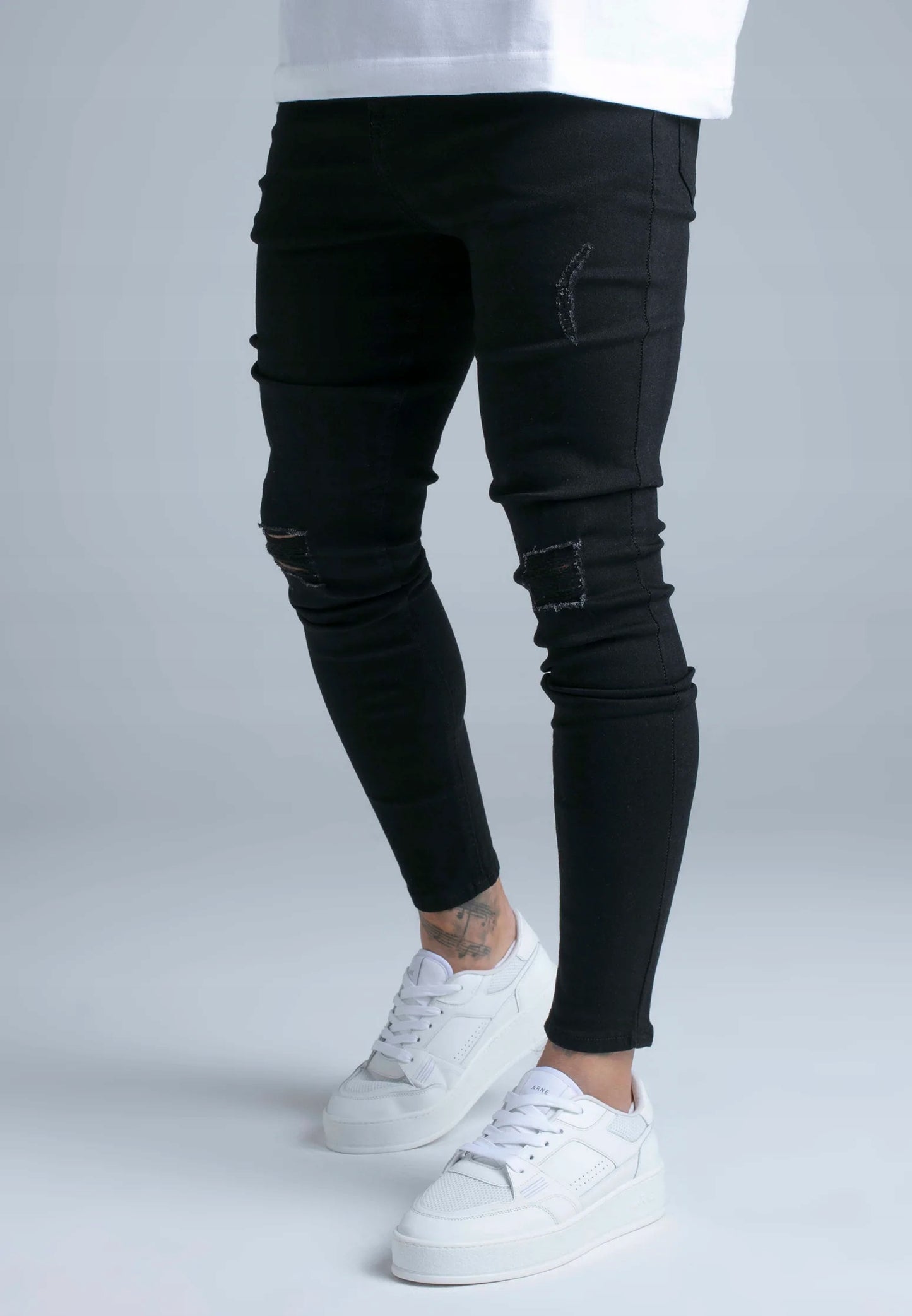 SIKSILK Spodnie Jeansy męskie czarne Skinny Jeans SS-28640 rozmiar 36 XL