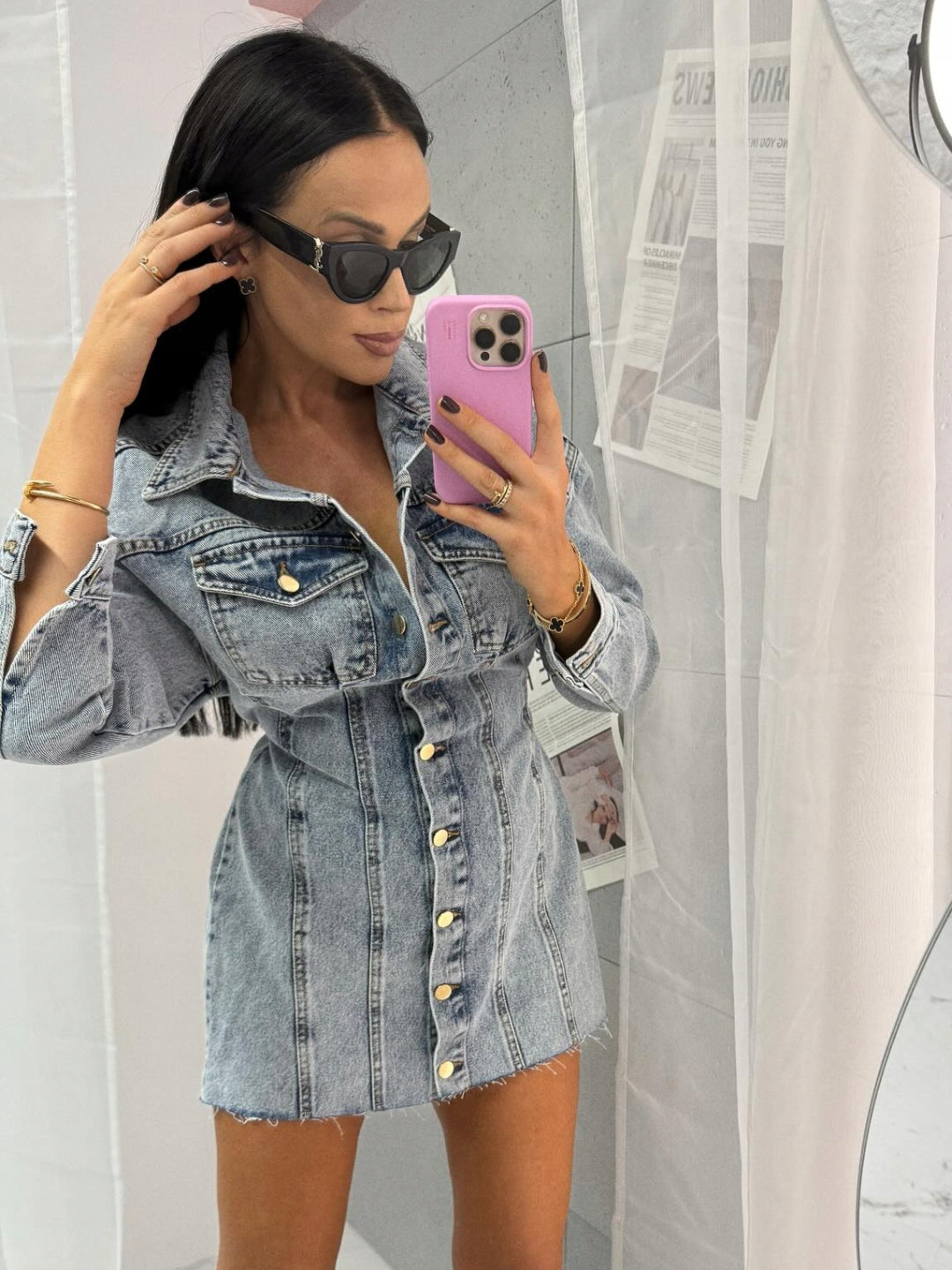 SUKIENKA JEANSOWA LA MILLA JEANS NIEBIESKA ROZMIAR M LAMILLA