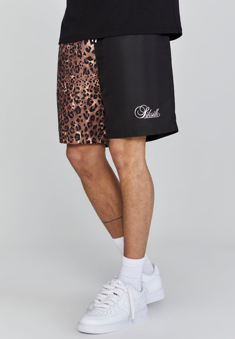 SIKSILK Spodenki krótkie męskie panterka SS-26667 Animal Print Shorts S