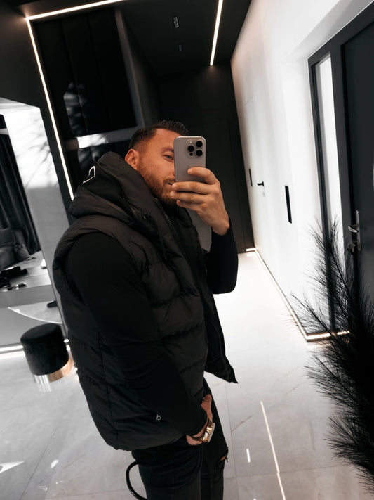 OLAVOGA Kamizelka Bezrękawnik męski pikowany O LA VOGA Men TAER - CZARNY