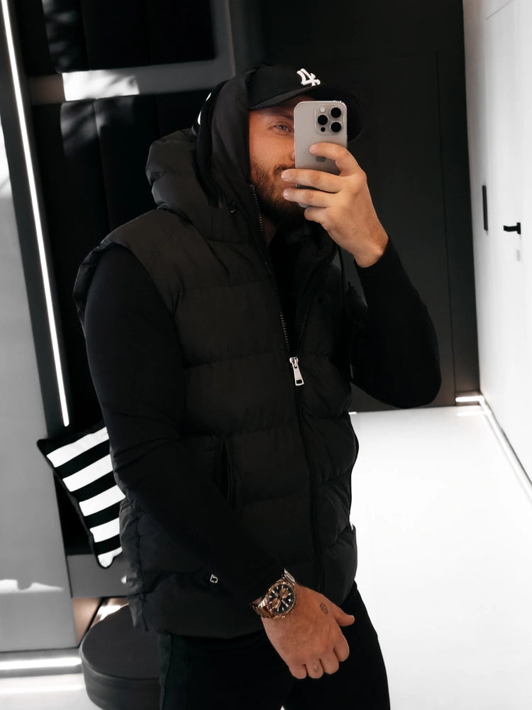 OLAVOGA Kamizelka Bezrękawnik męski pikowany O LA VOGA Men TAER - CZARNY