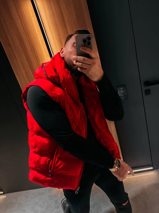 OLAVOGA Kamizelka Bezrękawnik męski pikowany O LA VOGA Men TAER - CZERWONY